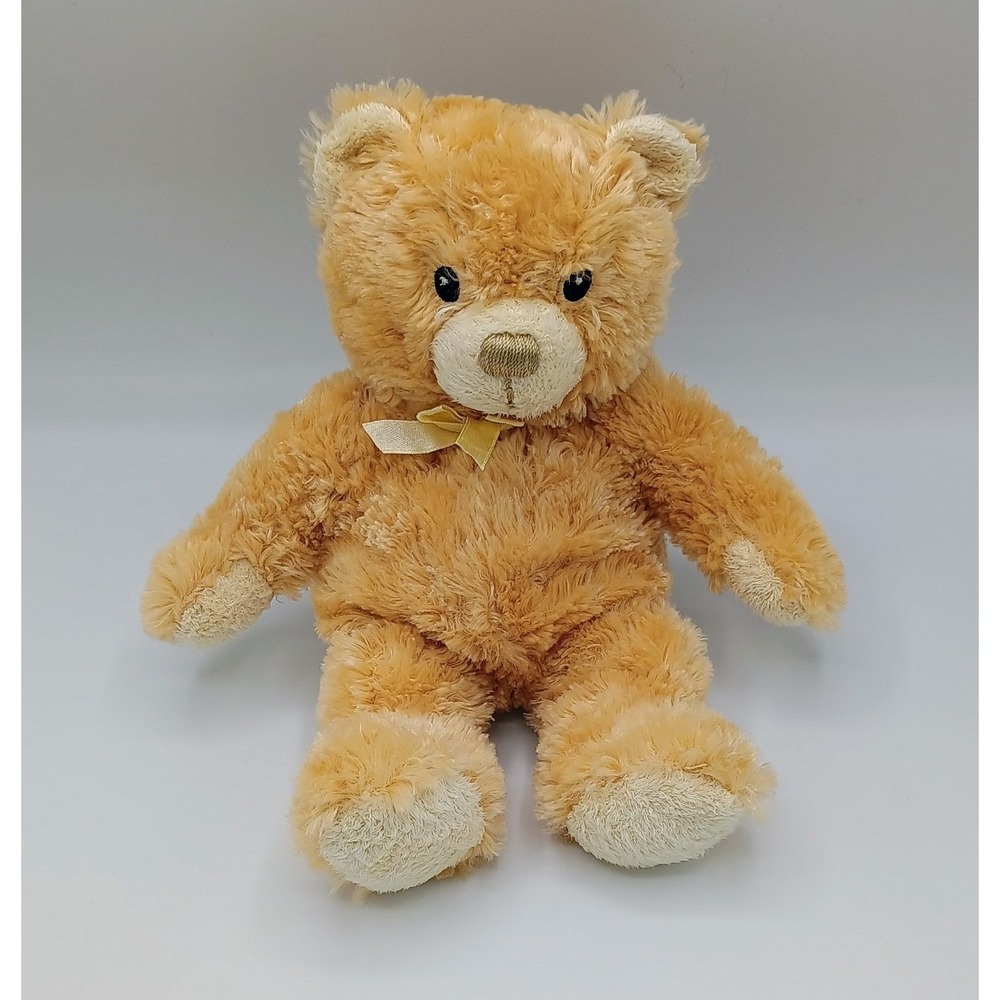 9" ANIMAL ALLEY SOFT Beanbag Plush Bear w/ Cream Bow Baby Safe B3